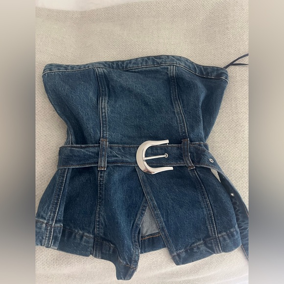 Reformation Tops - WORN ONCE Reformation Collins Denim Top in Blue